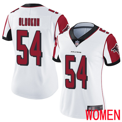 Atlanta Falcons Limited White Women Foye Oluokun Road Jersey NFL Football 54 Vapor Untouchable